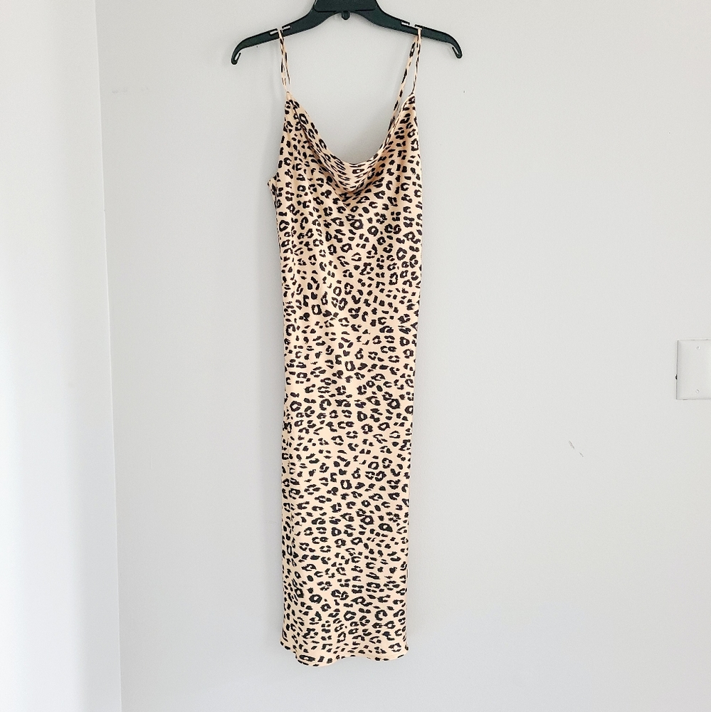 Bardot Animal Print Midi Dress
